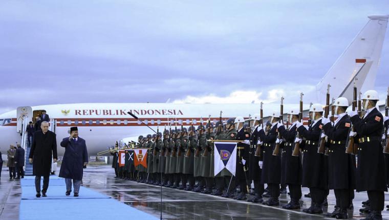 Presiden Prabowo Tiba di Ankara, Disambut Langsung Presiden Erdogan