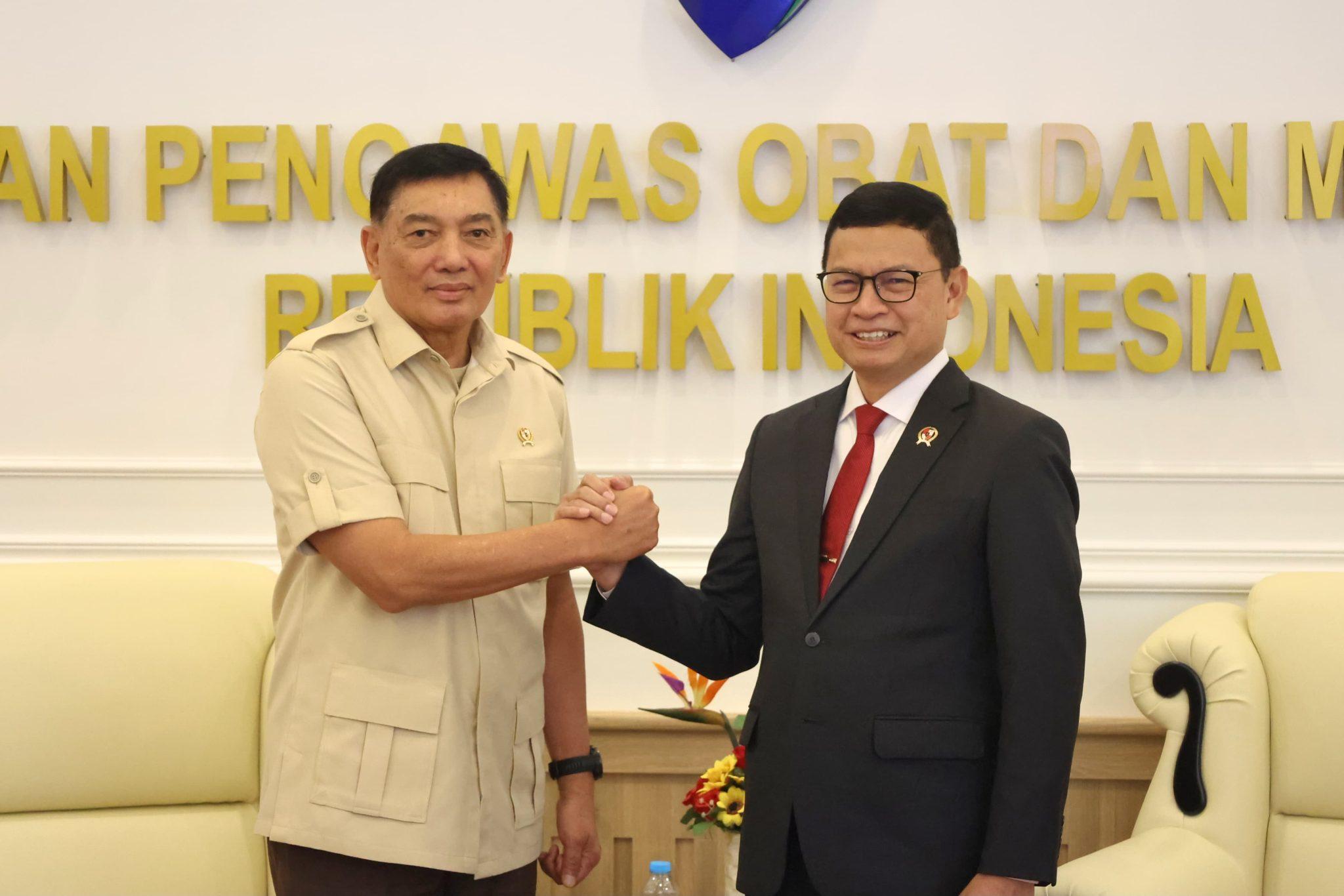 Pembangunan Pabrik Obat Pertahanan dan Apotek Merah Putih Jadi Fokus Audiensi Menhan dengan BPOM