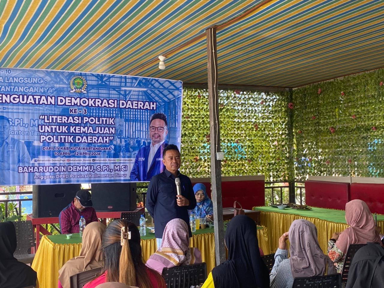 Literasi Politik Jadi Sorotan, Baharuddin Demmu Gaungkan Demokrasi Berkualitas di Kukar